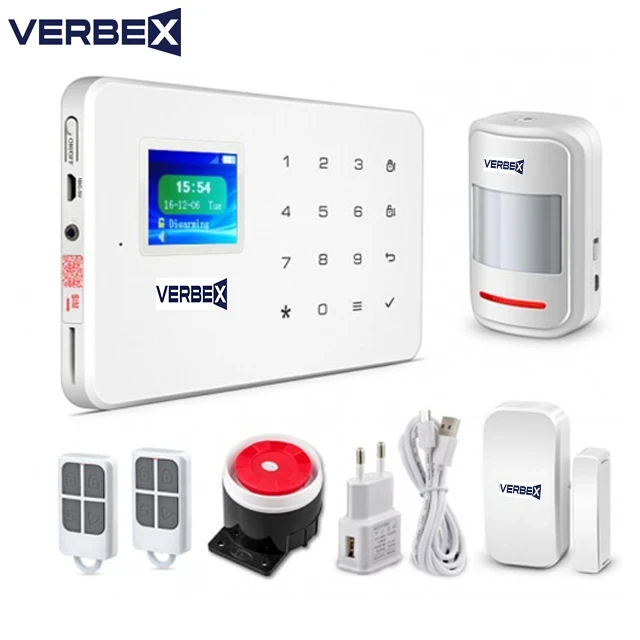Verbex VT-W181 Wi-Fi GSM Burglar Security Alarm System Intrusion Alarm System (Door Window Sensor And Motion Detector)
