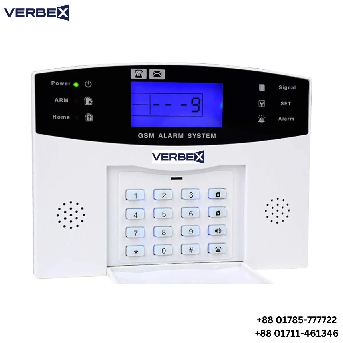 Verbex VT-W215 Supports 8 wired & 200 wireless zones, WiFi/GSM/GPRS, RFID arm/disarm, and remote app control